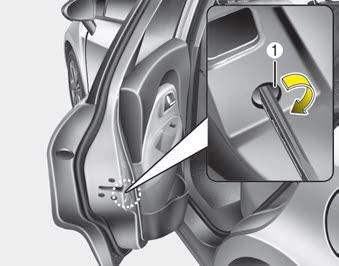 Kia Rio Notice d'utilisation : Serrure de porte arrière à l